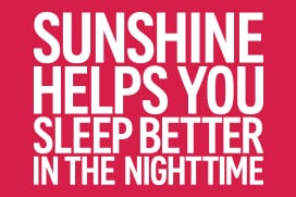 sunshine helps you sleep better in the nighttime